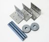 Kit de fixation 3 limons (3 équerres Inox + 3 tiges 10x100mm + 6 rondelles)