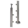 Poteau Inox fixation à plat (1pc)
