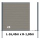 Kit clôture composite poteau à sceller - RIO Platinium H-1,8m