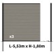 Kit clôture composite poteau à sceller - RIO Platinium H-1,8m