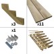 Escalier bois - 7 marches pleines L-120cm H-119cm
