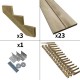 Escalier bois - 15 marches pleines L-120cm H-255cm