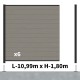 Kit clôture composite poteau sur platines - RIO Platinium H-1,8m
