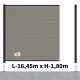 Kit clôture composite poteau sur platines - RIO Platinium H-1,8m