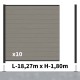 Kit clôture composite poteau sur platines - RIO Platinium H-1,8m