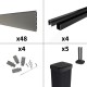 Kit clôture composite poteau sur platines - RIO Platinium H-1,8m