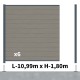 Kit clôture composite poteau sur platines - RIO Platinium H-1,8m