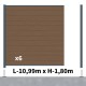 Kit clôture composite poteau sur platines - RIO Bronze H-1,8m