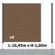 Kit clôture composite poteau sur platines - RIO Bronze H-1,8m