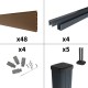 Kit clôture composite poteau sur platines - RIO Bronze H-1,8m