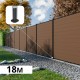 Kit clôture composite poteau sur platines - RIO Bronze H-1,8m