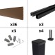 Kit clôture composite poteau sur platines - RIO Bronze H-1,8m