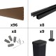 Kit clôture composite poteau sur platines - RIO Bronze H-1,8m