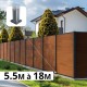 Kit clôture composite poteau sur platines - SANTOS Teck H-1,8m