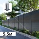 Kit clôture aluminium poteau sur platines - BAHIA & CRUZ Ardoise H-1,8m