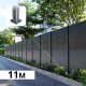 Kit clôture aluminium poteau sur platines - BAHIA & CRUZ Ardoise H-1,8m