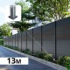 Kit clôture aluminium poteau sur platines - BAHIA & CRUZ Ardoise H-1,8m