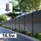 Kit clôture aluminium poteau sur platines - BAHIA & CRUZ Ardoise H-1,8m