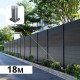 Kit clôture aluminium poteau sur platines - BAHIA & CRUZ Ardoise H-1,8m