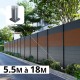 Kit clôture aluminium poteau sur platines - BAHIA & CRUZ Teck H-1,8m