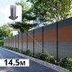 Kit clôture aluminium poteau sur platines - BAHIA & CRUZ Teck H-1,8m