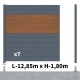 Kit clôture aluminium poteau sur platines - BAHIA & CRUZ Teck H-1,8m