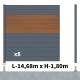 Kit clôture aluminium poteau sur platines - BAHIA & CRUZ Teck H-1,8m