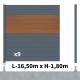 Kit clôture aluminium poteau sur platines - BAHIA & CRUZ Teck H-1,8m