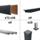 Kit clôture aluminium poteau sur platines - BAHIA & CRUZ Teck H-1,8m