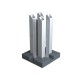 Kit clôture aluminium poteau sur platines - BAHIA & CRUZ Teck H-1,8m