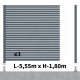 Kit clôture aluminium poteau sur platines - OLINDA 45mm + 15mm H-1,8m