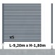 Kit clôture aluminium poteau sur platines - OLINDA 45mm + 15mm H-1,8m