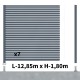 Kit clôture aluminium poteau sur platines - OLINDA 45mm + 15mm H-1,8m