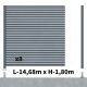 Kit clôture aluminium poteau sur platines - OLINDA 45mm + 15mm H-1,8m