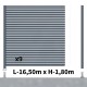 Kit clôture aluminium poteau sur platines - OLINDA 45mm + 15mm H-1,8m