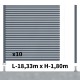 Kit clôture aluminium poteau sur platines - OLINDA 45mm + 15mm H-1,8m