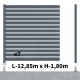 Kit clôture aluminium poteau sur platines - OLINDA 100mm + 30mm H-1,8m