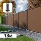 Kit clôture composite poteau sur platines - RIO Bronze H-1,8m