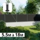 Kit clôture composite sur muret poteau sur platines - RIO Anthracite H-1,2m