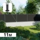 Kit clôture composite sur muret poteau sur platines - RIO Anthracite H-1,2m
