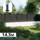 Kit clôture composite sur muret poteau sur platines - RIO Anthracite H-1,2m
