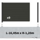 Kit clôture composite sur muret poteau sur platines - RIO Anthracite H-1,2m