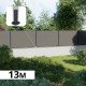 Kit clôture composite sur muret poteau sur platines - RIO Platinium H-1,2m