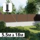 Kit clôture composite sur muret poteau sur platines - RIO Bronze H-1,2m