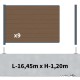 Kit clôture composite sur muret poteau sur platines - RIO Bronze H-1,2m