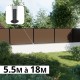 Kit clôture composite sur muret poteau sur platines - RIO Bronze H-1,2m