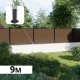 Kit clôture composite sur muret poteau sur platines - RIO Bronze H-1,2m