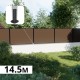 Kit clôture composite sur muret poteau sur platines - RIO Bronze H-1,2m