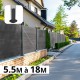 Kit clôture composite sur muret poteau sur platines - CRUZ Ardoise H-1,2m