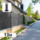 Kit clôture composite sur muret poteau sur platines - CRUZ Ardoise H-1,2m